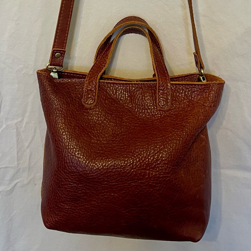 Portland Leather Crossbody Mini in Nutmeg with Leather Tassel - Picture 11 of 13